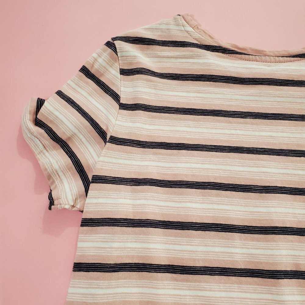 🖤 Dip Pink White Black Stripped T-Shirt 🖤 - Picture 8 of 12